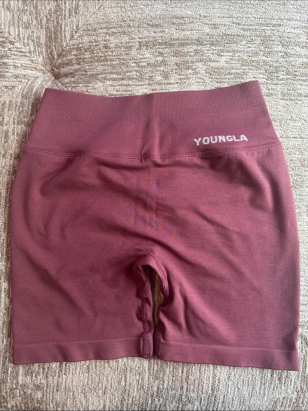 YoungLA Women's Seamless Bike Shorts in Dusty Mauve
